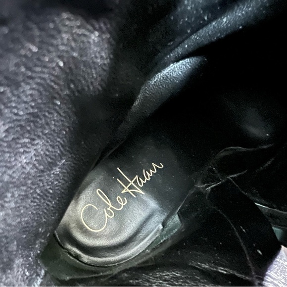 Cole Haan Nike Air Black Sawyer Air Short Heeled Boot Size 9.5 High Heel Classic - Picture 11 of 13